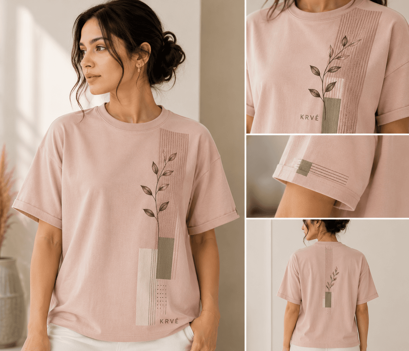 KRVE Aria Botanical Oversized Tee view 1