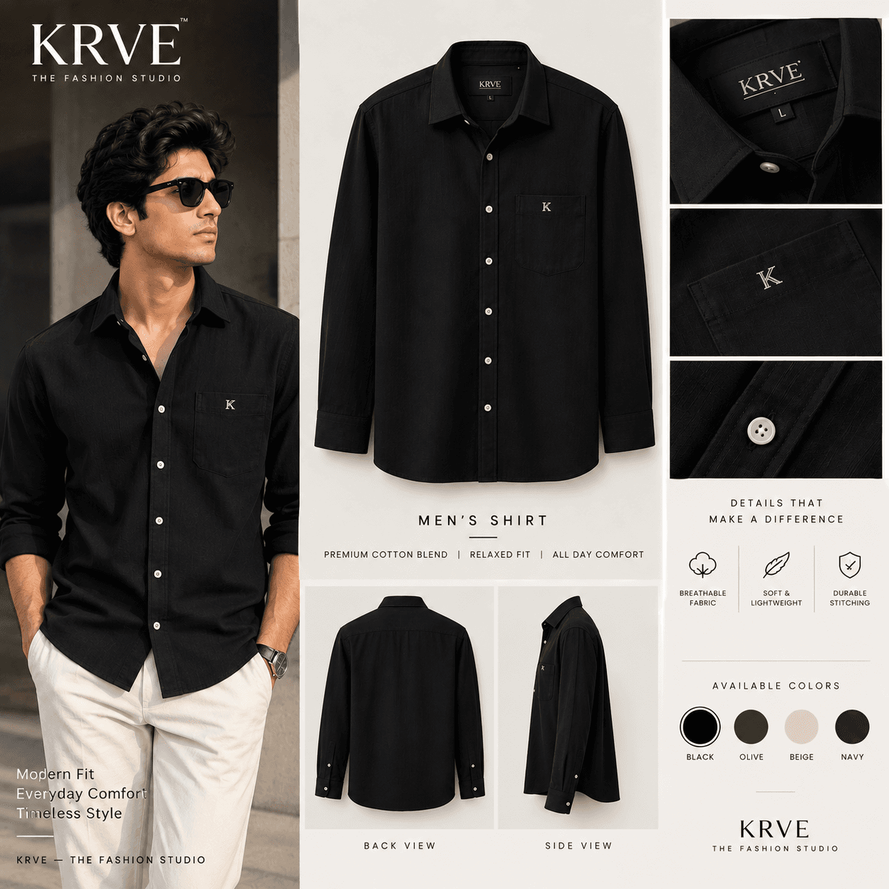 KRVE Premium Men's Shirt
